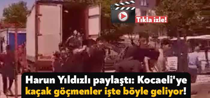 Gebze’de çekildiği iddia edilen bir tır dolu göçmenin tır kasasından