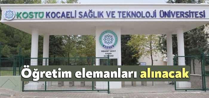 Kocaeli Sağlık ve Teknoloji Üniversitesi Rektörlüğü (KOSTÜ), eczacılık fakültesinde çalışmak