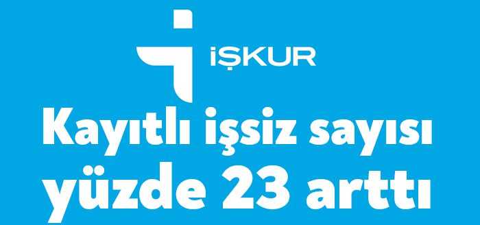 Kayıtlı işsiz sayısı geçen yılın aynı ayına göre ise yüzde