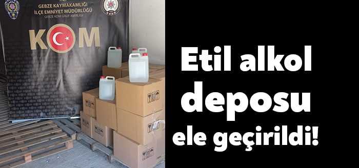 Kocaeli’nin Gebze ilçesinde polis ekiplerinin bir lojistik deposuna yaptığı operasyon