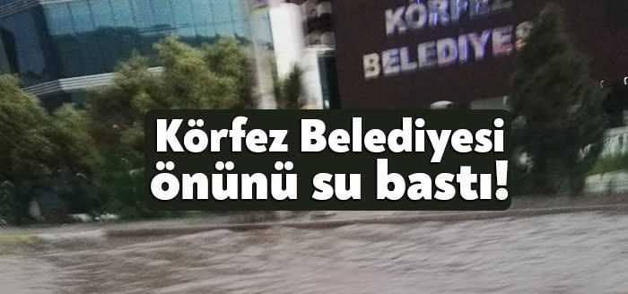 Kocaeli'de akşamüzeri başlayan sağanak yağış kısa sürede etkili oldu. Körfez Belediyesi
