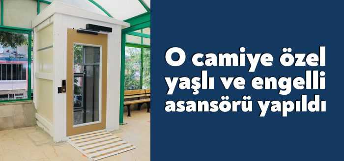 Körfez'de bulunan Yeniyalı Cami'ye yaşlı ve engelli vatandaşların kullanımı için
