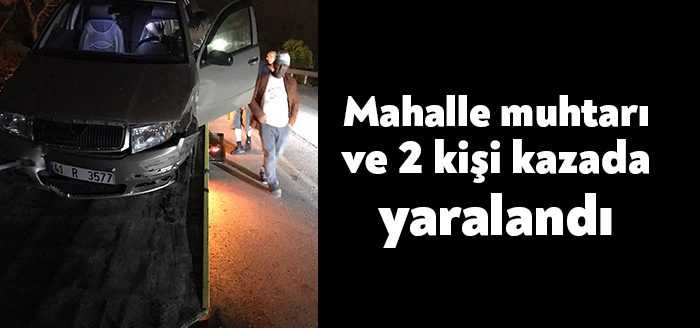 Körfez İlimtepe yolunda kontrolden çıkan otomobil bariyerlere çarptı. Kazada Körfez