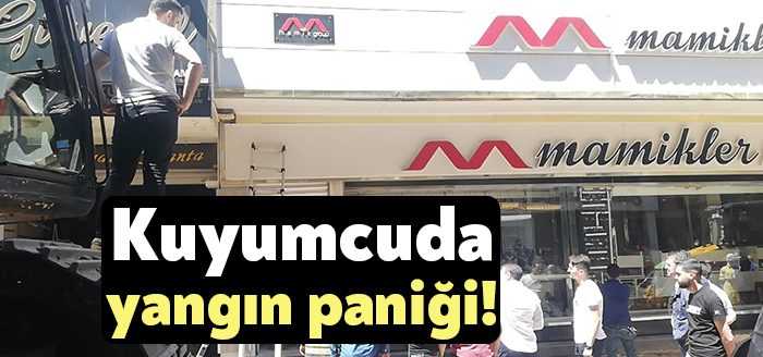 İzmit'te faaliyet gösteren Mamikler Kuyumculuk'ta öğle saatlerinde çıkan duman itfaiyeyi