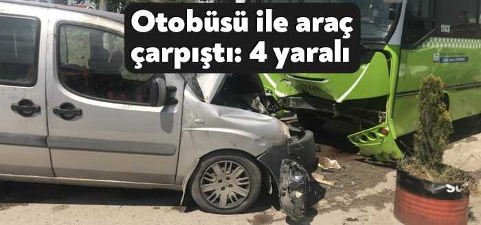 Kocaeli'de halk otobüsü ile hafif ticari aracın çarpışması neticesinde meydana