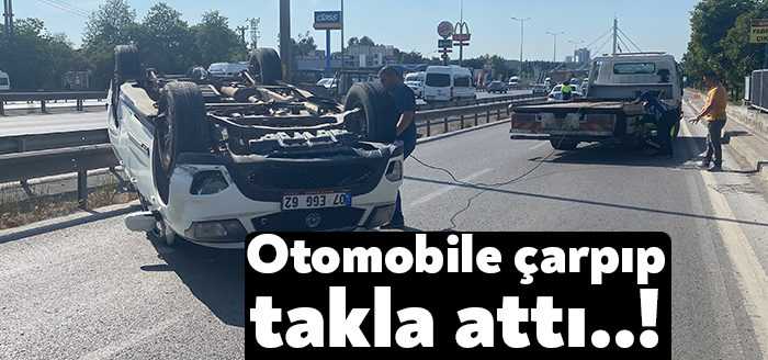 Kocaeli'nin Gebze ilçesinde D-100 Karayolu'nda otomobil ile pikabın çarpışması neticesinde