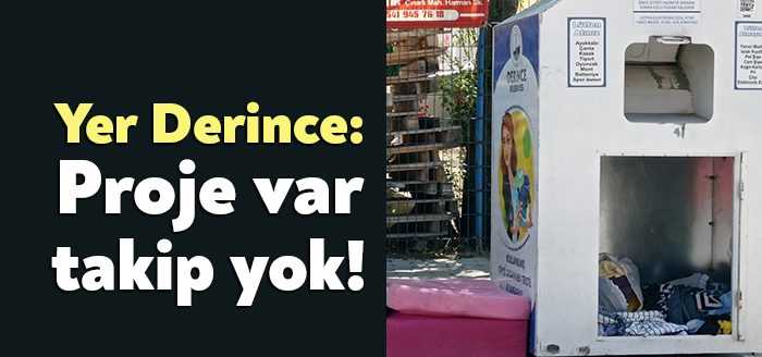 Derince Belediyesinin ilçenin farklı mahallerinde konumlandırdığı giysi kumbaralarının kontrolü ve