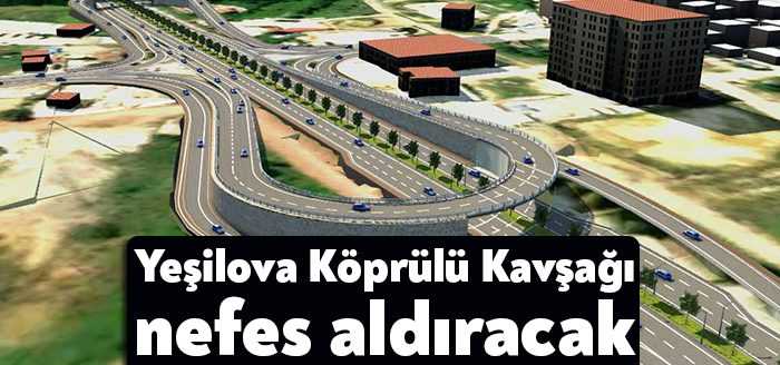 Kocaeli Büyükşehir tarafından hazırlanan Yeşilova Solaklar Köprülü Kavşak Projesi ile
