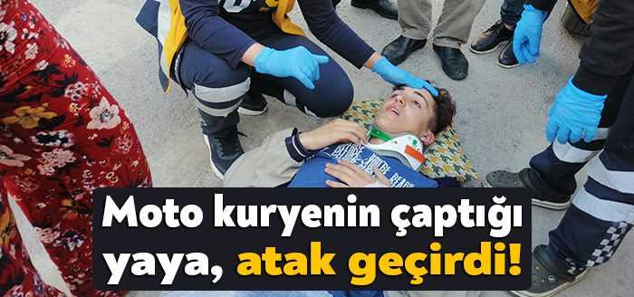 Kocaeli'nin Derince ilçesinde motosikletli kuryenin çarpığı genç epilepsi hastalığı sebebiyle