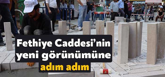 İzmit Belediyes'inin Fethiye Caddesi ve yan yolların yeniden düzenlenmesi projesi