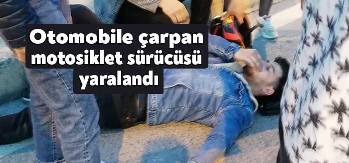 Kocaeli'nin Gebze ilçesinde seyir halindeyken önünde yavaşlayan otomobile çarpan motosikletin