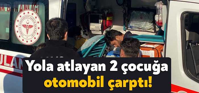 Kocaeli’nin Gebze ilçesinde bir anda yola atlayan 2 çocuğa otomobil