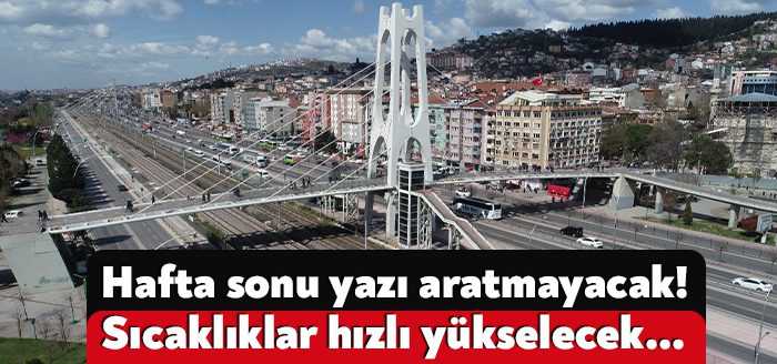 Meteoroloji Genel Müdürlüğü tarafından yayınlanan tahminlere göre haftanın ilerleyen günlerinde