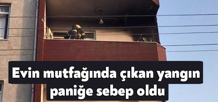 Kocaeli’nin Derince ilçesinde bir evin mutfağından çıkan yangın paniğe sebep