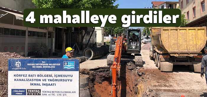 Körfez ilçesinde altyapı yenileme çalışmalarını sürdüren Kocaeli Büyükşehir Belediyesi İSU