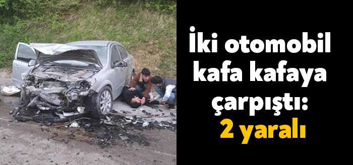 Kocaeli’de iki aracın kafa kafaya çarpıştığı kazada 2 kişi yaralandı.