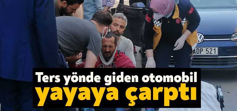 Kocaeli’nin Gebze ilçesinde ters yönde seyreden otomobilin çarptığı yaya yaralandı.