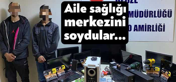 Gebze’de bulunan bir aile sağlığı merkezine girerek hırsızlık yaptıkları belirlenene