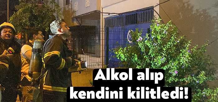 Kocaeli’nin Gebze ilçesinde alkollü bir şahıs, kendisini kilitlediği evi yakacağını