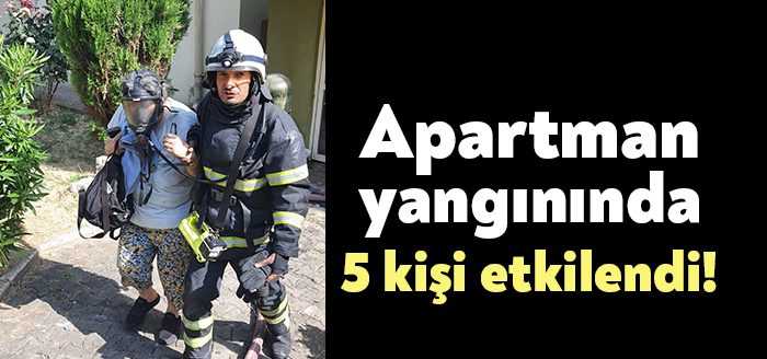 Kocaeli'nin Gölcük ilçesinde 3 katlı apartmanda çıkan yangında 5 kişi