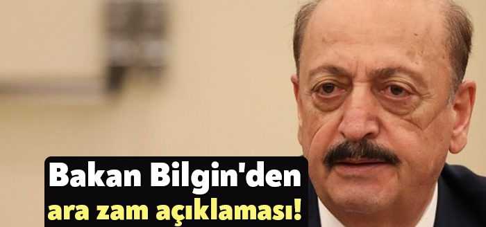 Çalışma ve Sosyal Güvenlik Bakanı Vedat Bilgin, "Enflasyon ne gerçekleşirse