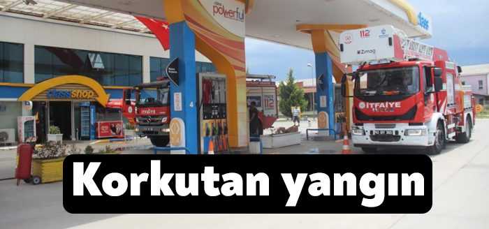 Kocaeli’de benzin istasyonunun büfesinde elektrik kontağından çıktığı iddia edilen yangın,