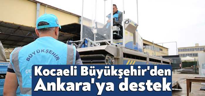 Kocaeli Büyükşehir Belediyesi, Ankara’da yaşanan sel felaketinin ardından başlatılan kurtarma