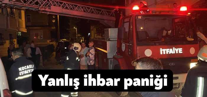Kocaeli’nin Gebze ilçesinde bir binada yangın çıktığına dair verilen asılsız