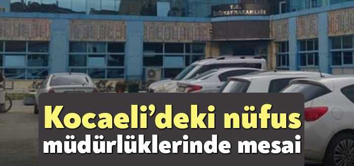 Kimlik kartı ve sürücü belgesi taleplerinin karşılanması için Kocaeli il
