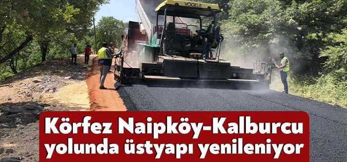 Kocaeli Büyükşehir Belediyesi, Körfez Naipköy-Kalburcu köyleri arası yolda üstyapı yenileme