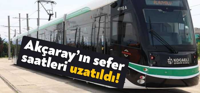 Kentin en önemli toplu taşıma araçlarından biri olan Akçaray’ın sefer