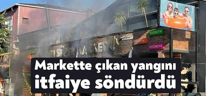 Kocaeli'nin Darıca ilçesinde bir markette çıkan yangın itfaiye ekiplerince söndürüldü.