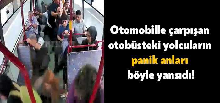 Kocaeli'nin Dilovası ilçesinde otomobille özel halk otobüsünün çarpışması neticesinde meydana
