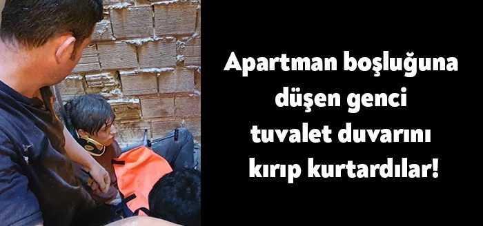 Kocaeli’nin Gebze ilçesinde yaklaşık 2 kat yüksekten apartman boşluğuna düşen