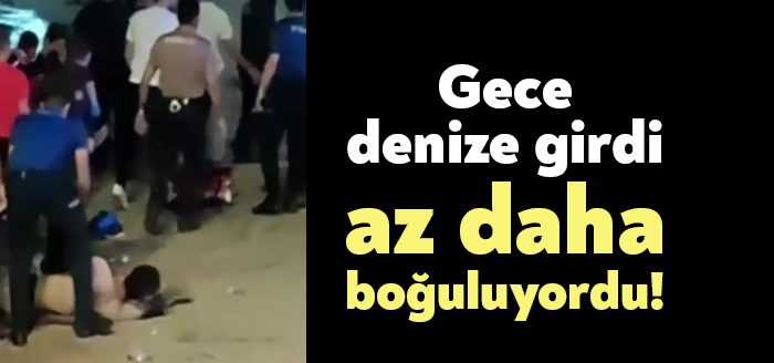  Kocaeli’nin Darıca ilçesinde bulunan millet bahçesinde denize giren 2 arkadaştan