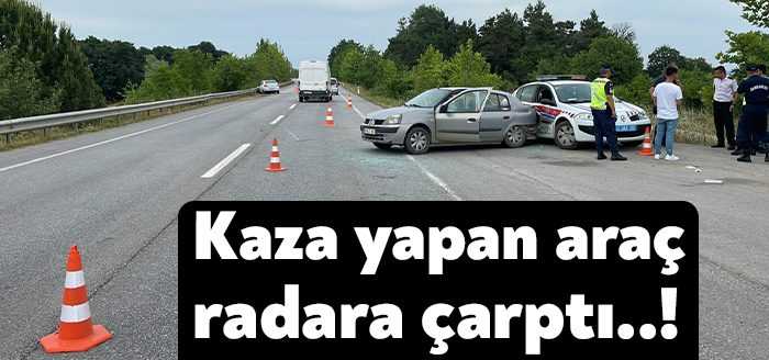 İzmit-Kandıra Yolu üzerinde meydana gelen trafik kazasında bir araçla çarpışarak