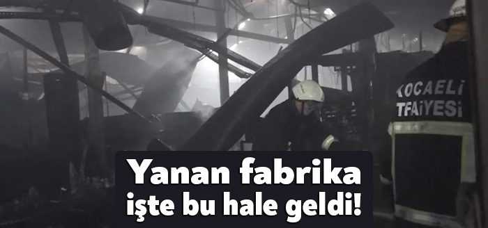 Kocaeli’nin Gebze ilçesinde bir kimya fabrikasında çıkan yangının boyutu, fabrikanın