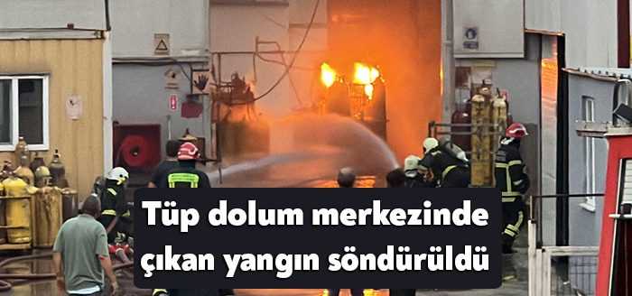 Kocaeli’nin Başiskele ilçesinde oksijen tüplerinin patlaması neticesinde çıkan yangın ekiplerin
