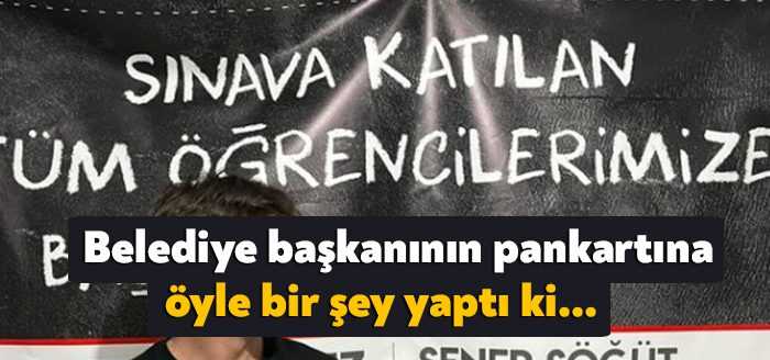 Kocaeli’de yaşayan bir genç Körfez Belediye Başkanı Şener Söğüt’ün ‘sınava
