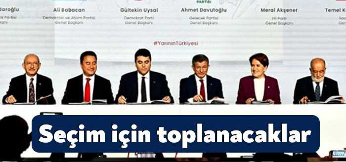 6 muhalefet partisinin oluşturduğu Seçim Güvenliği Komisyonu yeniden bir araya