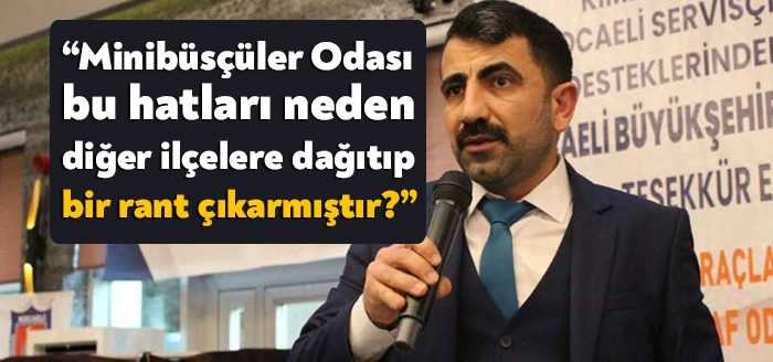 Kocaeli Servisçiler Odası Başkanı Şenol İkizek P plaka ile ilgili