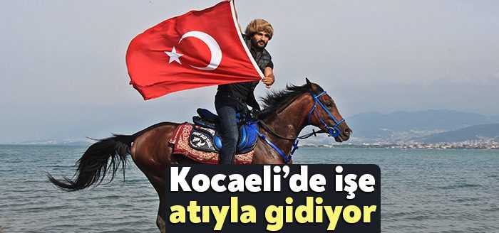 Kocaeli'de oto lastik işiyle uğraşan Summani Yılmaz, 'Rüzgar' isimli atıyla