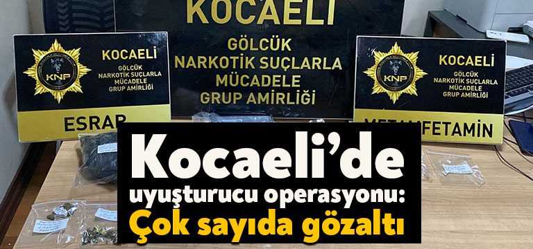 Kocaeli’de polis ekiplerince düzenlenen 4 farklı uyuşturucu operasyonunda 17 kişi