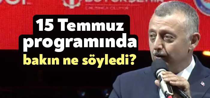 Kocaeli Büyükşehir Belediye Başkanı Tahir Büyükakın, 15 Temmuz anma programında
