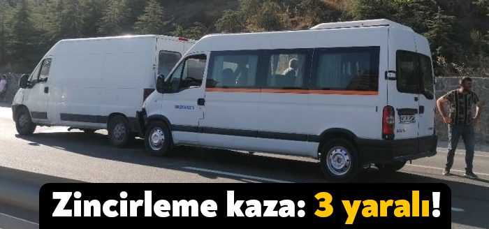 Kocaeli’nin Gebze ilçesi D-100 Karayolu’nda meydana gelen zincirleme kazada 3