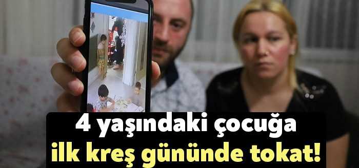  Kocaeli'de 4 yaşındaki çocuğa kreşteki ilk gününde öğretmeni tarafından tokat