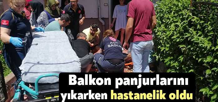 Kocaeli'nin Derince ilçesinde balkon panjurunu yıkadığı sırada dengesini kaybedip beton