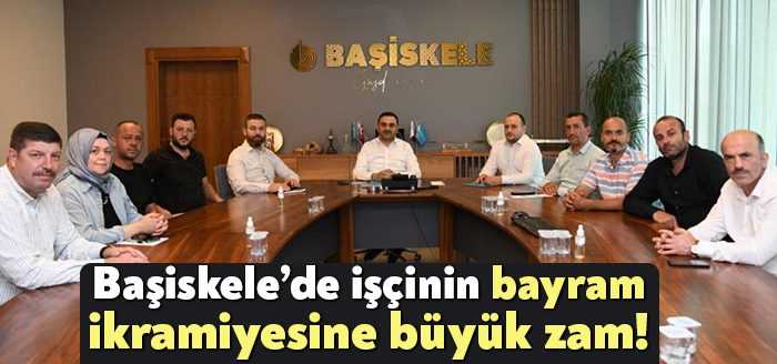 Başiskele Belediyesi’nde belediye personeline verilen bayram ikramiyesini yaklaşık yüzde 115