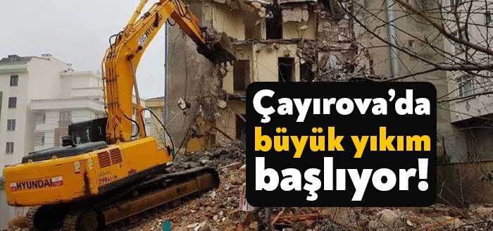 Çayırova Belediyesi ilçe genelinde yer alan kaçak ve metruk binaları