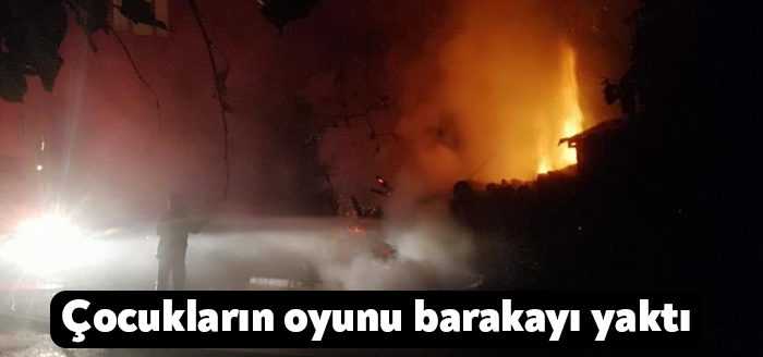 Kocaeli’nin Gölcük ilçesinde mahallede oyun oynayan çocukların attığı maytaplar içerisinde